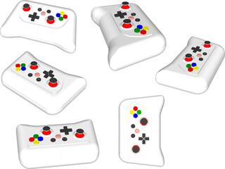 Vector illustration sketch of game console controller