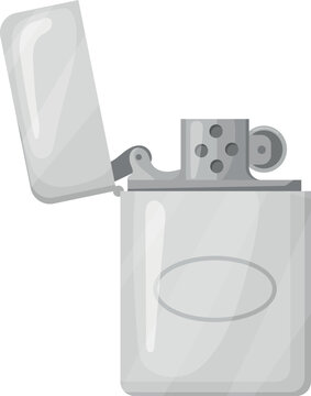 Zippo lighter. Metal pocket classic petrol igniter