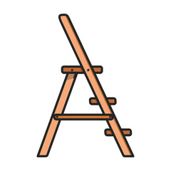 Ladder vector icon.Color vector icon isolated on white background ladder.