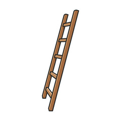 Ladder vector icon.Color vector icon isolated on white background ladder.