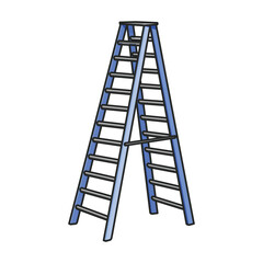 Ladder vector icon.Color vector icon isolated on white background ladder.