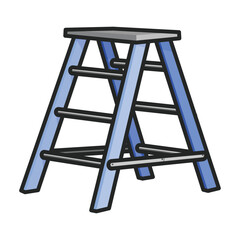 Ladder vector icon.Color vector icon isolated on white background ladder.