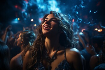 young woman at a club party