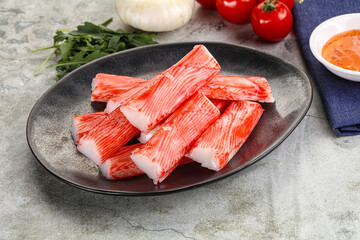 Tasty Crab stics surimi heap