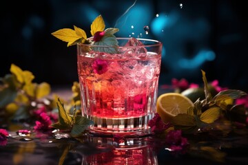 luxurious cocktails in a nightclub