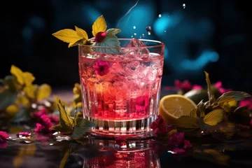 Fototapeten luxurious cocktails in a nightclub © jechm