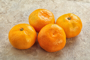Fresh ripe juicy yellow mandarin