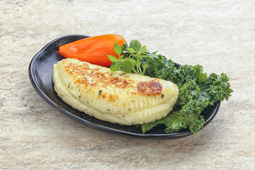 Roasted traditional cheese haloumi