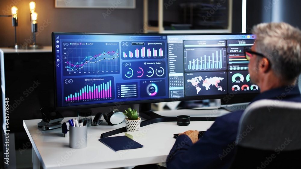 Aufkleber business data analytics dashboard
