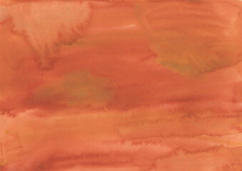 緑の混じった茶色のにじんだ水彩背景素材