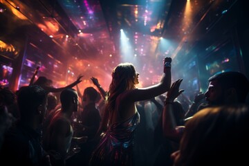 Fototapeta na wymiar night party in a high luxury club