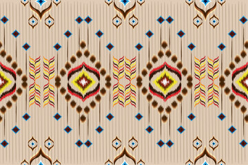  Ethnic abstract ikat art. Seamless pattern in tribal, folk embroidery, for carpets, wallpapers, garments, wrapping, fabrics, coverings, textiles and more
