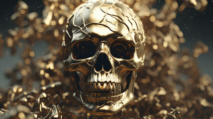 4K Skull Disappearance Render (Cinema 4D) - obrazy, fototapety, plakaty