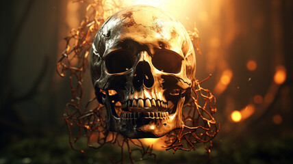 4K Skull Disappearance Render (Cinema 4D) - obrazy, fototapety, plakaty