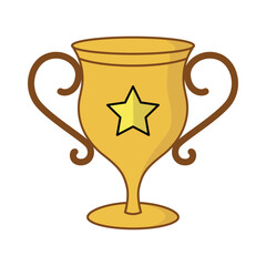 Trophy icon vector on trendy design