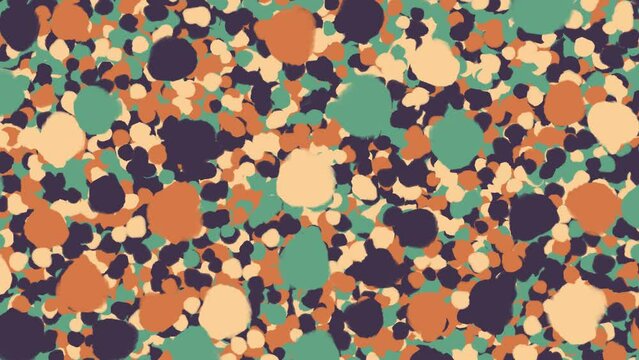An abstract retro spatter texture motion graphic background.