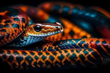 close up of a snake photography