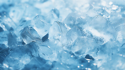 Close-up View of Water and Ice