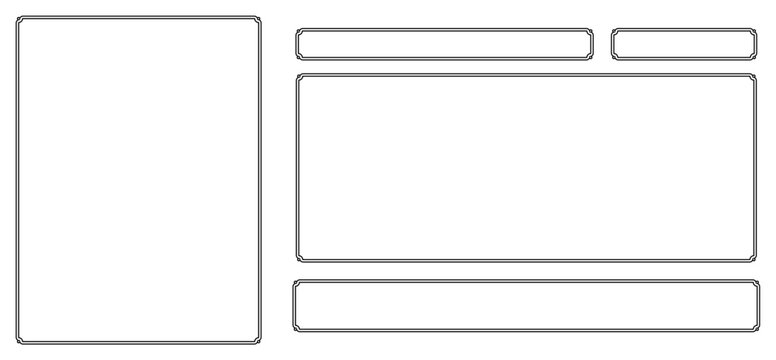 Vector EPS border frames. Shapes on white background. Can be used for laser cutting, as elegant vintage web banners, doorplates, store signs, signboards, or labels 