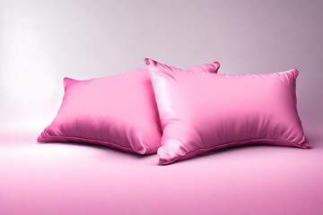 pink pillows on a bed