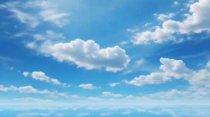 Fototapeta premium Clear Blue Sky Background Blue Sky Background Blue Sky Landscape Azure Sky Wallpaper Blue Sky Horizon AI Generative