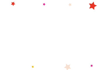 Falling Starfall Effect Vector White Background.