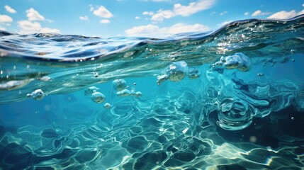 Naklejka na ściany i meble Crystal Clear Underwater Scenery