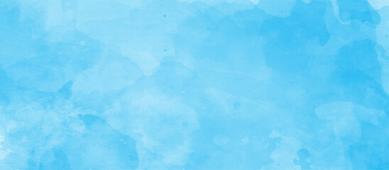 Hand painted abstract soft sky blue watercolor sky and clouds, Watercolor illustration art marble painting abstract blue color texture, Stain artistic vector used as being an element, design and card.