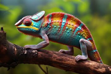 Fototapeta premium Colorful Chamäleon