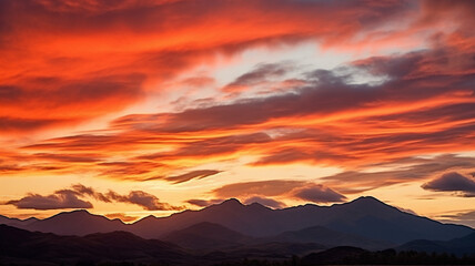 Dusky Fiery Sunset
