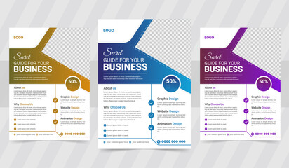 modern flyer design template for infographics