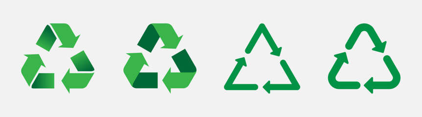 Obraz premium Collection of recycle icon sign vector design template