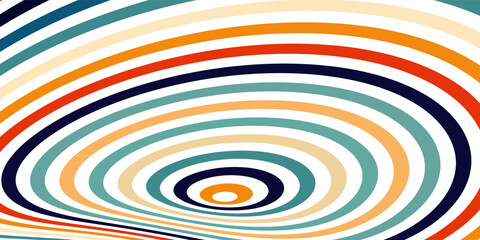 Twisting Whirl Motion and 3D Illusion in Abstract Op Art Striped Lines Pattern
