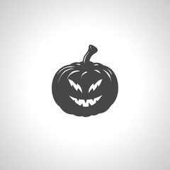 jack lantern icon. halloween pumpkin silhouette.