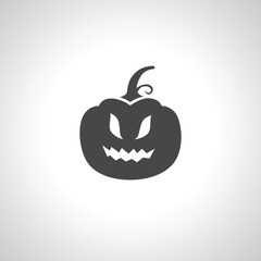 jack lantern icon. halloween pumpkin silhouette.