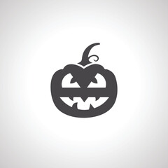 jack lantern icon. halloween pumpkin silhouette.