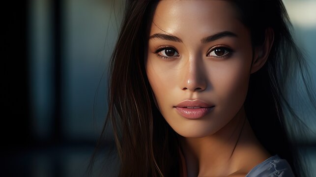 Portrait of a woman, Beautiful asia lady model