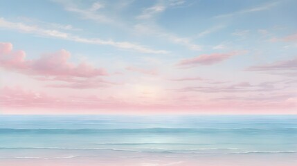 Obraz premium View Of The Sea Horizon And Serene Ocean Sky Background Beach Sky Wallpaper Ocean Horizon Sky Over Ocean Calm Seascape With Sky Ai Generative