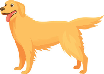 Cheerful dog character. Funny pet. Happy animal