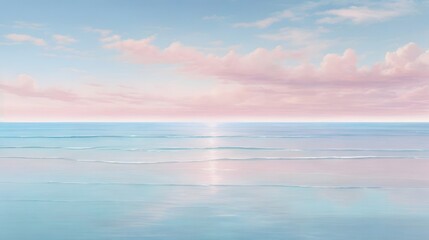 Obraz premium View Of The Sea Horizon And Serene Ocean Sky Background Beach Sky Wallpaper Ocean Horizon Sky Over Ocean Calm Seascape With Sky Ai Generative