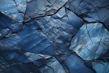 Richly detailed rock with blue variants. stone full of curves and smooth cuts resulting from the erosive effect of sea. Close up rocks, texture dramatic and colorful erosional water formation. natural