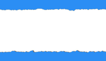 Torn blue and white color paper background. Vector illustration
