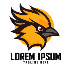 Fototapeta premium Finch Head Sport Mascot Logo Meets Animals Logo Template for an Outstanding Design