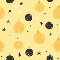 Christmas decoration, seamless pattern. AI Generated.