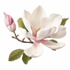 Magnolia magnolia white background 