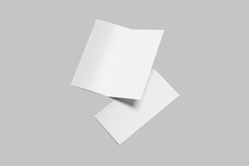 DL Bifold Brochure Blank Mockup 