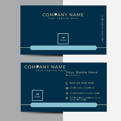 Minimal simple business card design layout.