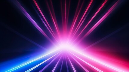 3d rendering abstract neon background with ascending