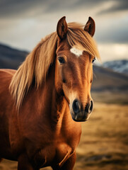 Obraz premium Horse in its Natural Habitat, Wildlife Photography, Generative AI