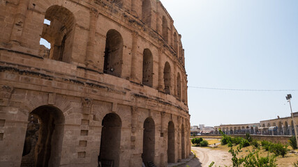 Amphitheatre of El Jem, facade of the largest colosseum in North Africa. UNESCO. TUNISIA